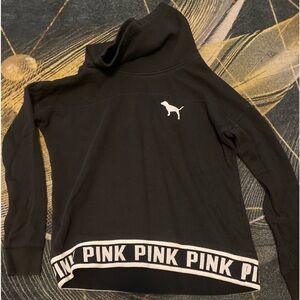 Women’s black and white xtra small PINK brand hoodie